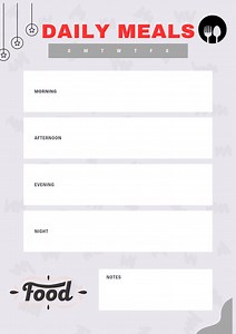 Daily Meal Planner: Food Log, Diet & Nutrition Tracker (digital Download PDF) - Etsy Canada