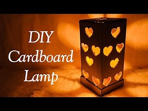 DIY Cardboard Lamp 🛋️ | How To Make A Cardboard Lampshape | Waste Material Craft Idea #cardboardlamp
