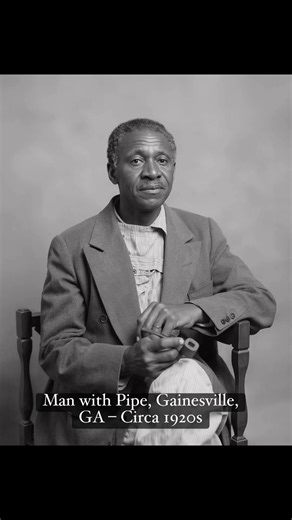 Colorized and animated portrait by W. J. Ramsey in Gainesville, GA. The man sits calmly with pipe in hand.#VintagePhotography #HistoryLovers #Restore @HistoryinPics | Memory Lane Photos