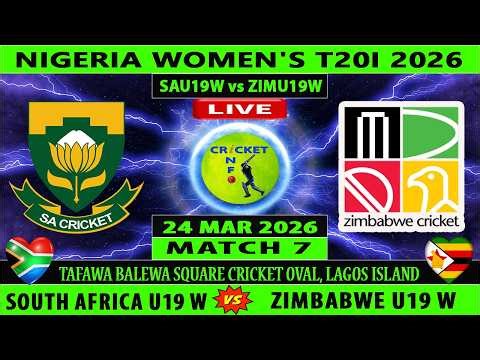 South Africa U19 Women vs Zimbabwe U19 Women | SAU19W vs ZIMU19W Live | Nigeria Women's T20I 2026