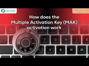 How does the Multiple Activation Key MAK activation work