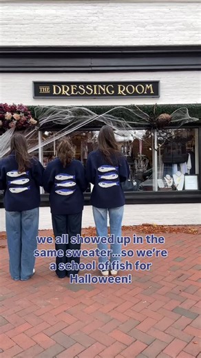 We didn’t plan it…but when three Sardine Cardigans swim together, it’s officially a school 🐟💅 Halloween | fisherman aesthetic | ootd | twinning | boutique style | style at any age | | The Dressing Room