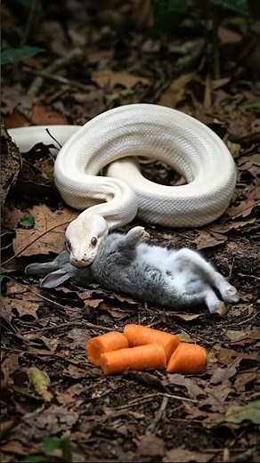 Monkey Saved Rabbit babies from the Snake 🐍 #shorts #wildlife