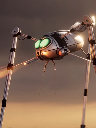 Fighting Machine Walk Animation in Blender