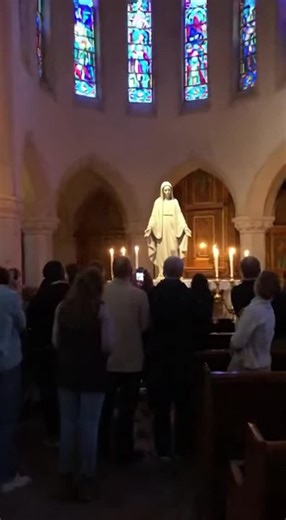 Statue Appears to Weep Dark Red Tears in Silent Vigil