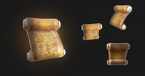 Low poly Ancient Scroll | 3D Characters | Unity Asset Store