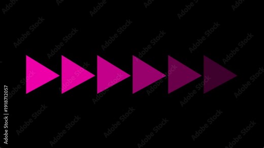 Right fast forward sign next button with moving forward. Fast forward purple symbols icon symbol animation on black background.