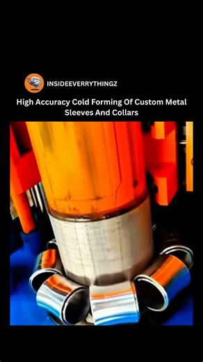 Explore l Learn l Facts on Instagram: "High-accuracy cold forming is used to produce custom metal sleeves and collars with precise dimensions and smooth finishes. By shaping metal at room temperature using controlled pressure, this process improves strength, consistency, and material efficiency without the need for heat. The result is durable, tightly toleranced components that are ideal for automotive, industrial, and mechanical applications where reliability and precision are critical. #coldfo