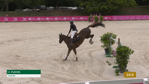 TOP PERFORMANCES I MARTIN FUCHS (SUI) & CAMPARI @ JUMPING INTERNATIONAL DE DINARD CSI 3* Martin Fuchs (SUI) & Campari turning and burning to conquer bronze honors in the €28,200 CRE Bretagne Prize CSI 3* on Saturday during the 2024 Jumping International de Dinard CSI 5* & CSI 3* in France. Video: © Jumping International de Dinard | Jumper News