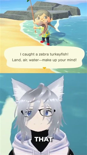 Animal Crossing - Zebra Turkey Fish! #shorts