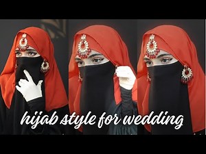 Elegant Wedding Hijab Style with Niqab | Simple & Royal Look for Shaadi