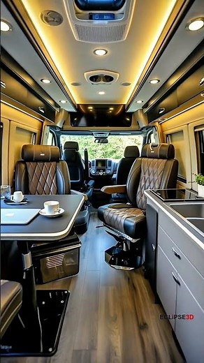 Luxury Van Life Tour – Mobile Office & Living Space in One! #LuxuryVanLife #vanlife #shorts