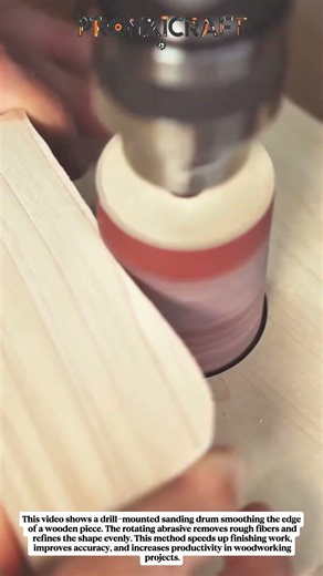 Smooth Edge Finishing with Drill Sanding Tool | Satisfying Woodworking