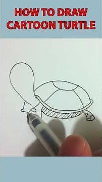How to Draw a cartoon turtle | Easy Step-by-Step Drawing Tutorial for Beginners #howtodraw