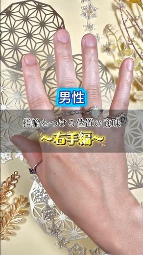 指輪をつける位置の意味【男性 右手編】2026年も運気上げていきましょう‼️📈#ジュエリー #アクセサリー