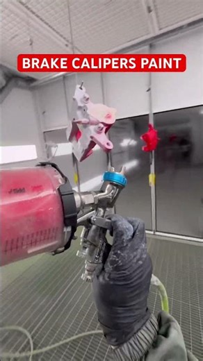 Brake caliper paint! Red😎 #paint #brake #redbrakes #caliperpaint #car