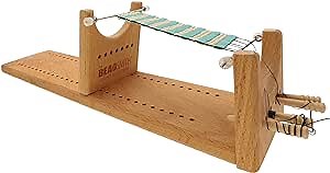 The Beadsmith Little Ricky Beading Loom, Two-Warp Loom, 9.25" L x 2.5" W x 2.875" H, Wooden, Illustrated Instructions Included, Easy Assembly, Use to Create Necklace and Bracelet Designs