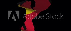 Mozambique national flag on map outline, waving animation. 4K alpha channel graphic footage of country shape
