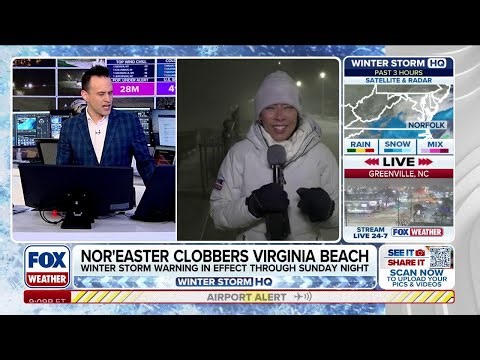 Nor'easter Clobbers Virginia Beach As Powerful Wind And Snow Take Hold