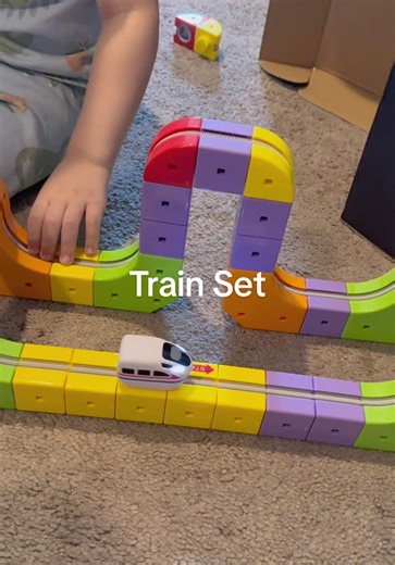 One of the coolest train sets I have found! #trainset #toytrains #traintracks #toddlerparent #kidstoys
