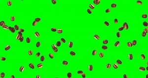 clip-1077082463-coffee-beans-falling-on-green-screen-background