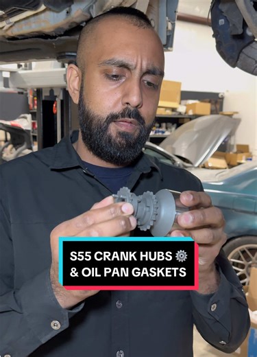 This is why we always advise just dropping the frame and oil pan, even when doing a pinned crank hub ‼️ Yes in rare cases with low mileage or recent pan gasket service its not needed - but we can use statistics to determine on a case by case basis that its likely you’ll need to replace your oil pan gasket either way 🫡 #bmw #f80 #m3 #carmechanic #automotive