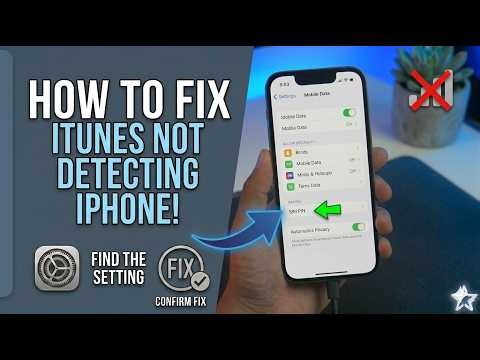 how to fix itunes not detecting iphone