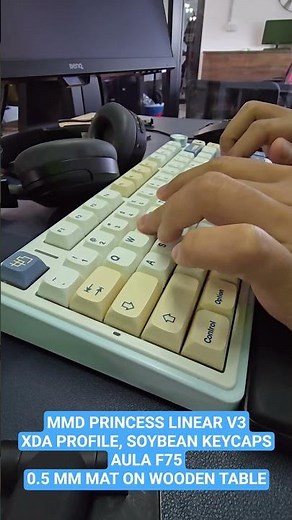 Creamy Keyboard ASMR MMD Princess Linear V4 #creamy #thocky #aula75 #mmdprincess