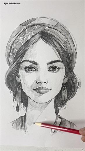 81K views · 1.2K reactions | Gorgeous ❤️✏️ Easy Pencil Sketching #pencilsketch #pencilartist #drawingtutorial #sketches #artwork #fbreelsvideo | Arjun sethi sketches | Facebook