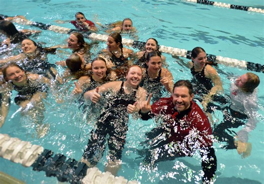 Greenwich girls swimming outlasts Ridgefield to win 22nd CIAC State Open championship