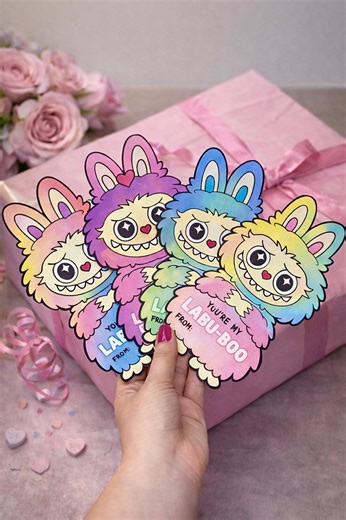 Labu-boo Valentine Treat Holder – Ombre Candy Card, Kids DIY (instant Download) - Etsy