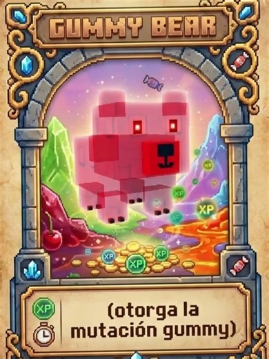 gummy bear habilidades de mascotas en grow a garden #roblox #growagarden #hazcrecerunjardín