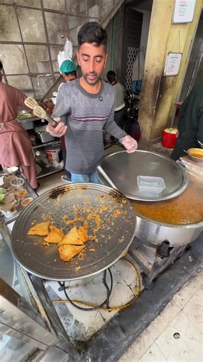 Double Samosa Chaat with 7 Unique Chutneys