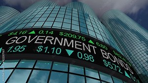 Government Bonds Prices Buy Sell US Backed Treasury Index 3d Animation