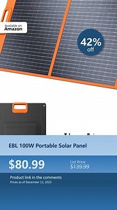 EBL 100W Portable Solar Panel