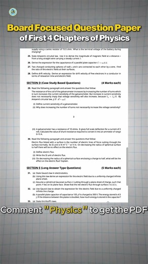 Class 12 Physics: Most Important Questions for Board Exams | Chapters 1 to 4 PDF