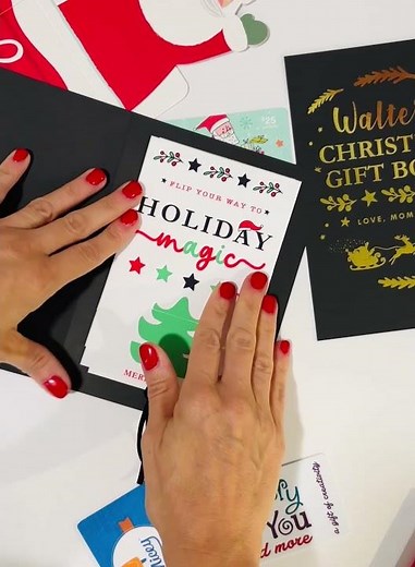 DIY Waterfall Christmas Card Holder
