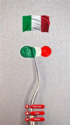 What color does the Italy flag make? 🇮🇹Did you expect this shade of green? 🫒🤔 Comment below!"