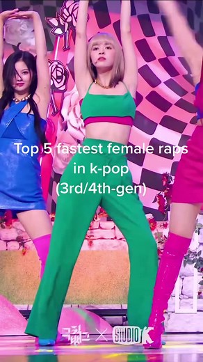 Top 5 fastest female raps in k-pop (3rd/4th-gen edition) #fyp #kpop #femalerappers