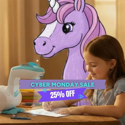 The SmART Sketcher Projector teaches kids to draw by breaking every picture into simple steps. Here's how it works: 🗼Choose a drawing (or upload a photo) 🗼Follow the lines projected on the paper 🗼Learn to draw like a pro!🎨 | Smart Sketcher Projector