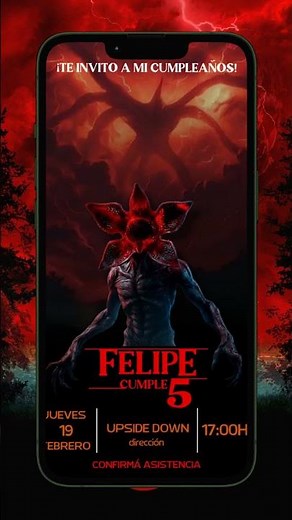 Invitación Digital Stranger Things 🎂 | Personalizada para Cumpleaños | Envío por WhatsApp