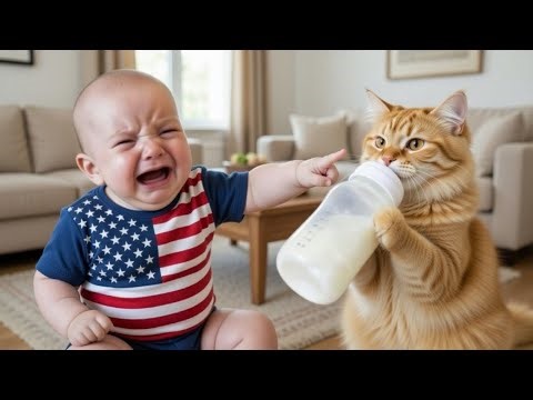 Baby & Cat Best Moments 🐱👶 | Funniest Cute Baby and Cat Compilation