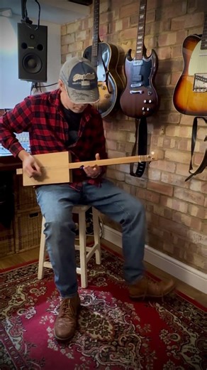 Delta Blues on a 2 String Cigar Box Guitar