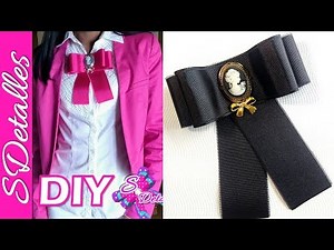 How to make Ribbon Bows: Bow Brooch #1 | Video# S1 | SDetalles | DIY