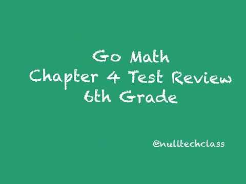 6th Grade Math Chapter 4 Test Review