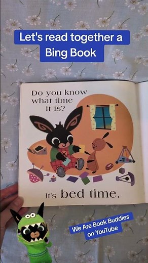 Let's read together a Bing Bunny book. Bed Time