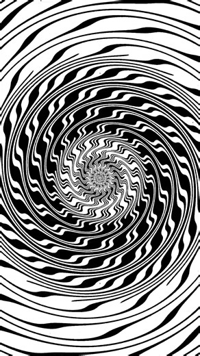 Monochrome Perception Drift | Black & White Visual Trance |#fractalloop #illusion