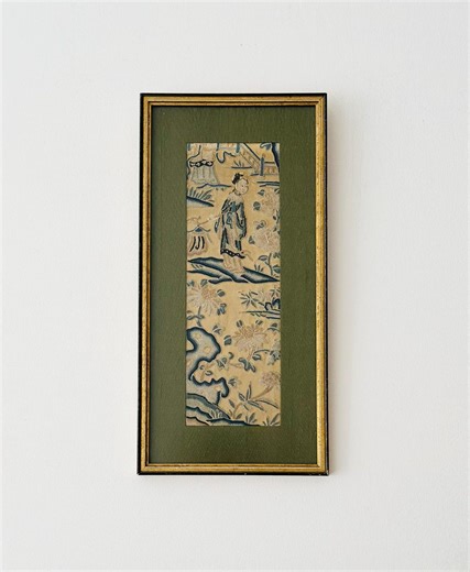 Framed Antique Chinese Silk Embroidery Panel, 19th Century Textile Wall Art, Wall Hanging - Etsy