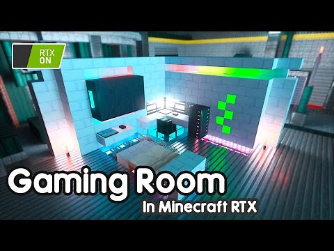 ⛏️ How to build a Gaming Room in Minecraft 🎮 with RTX