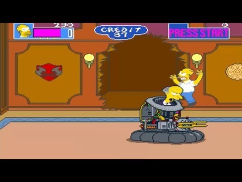 The Simpsons Arcade Game - Homer Longplay (Arcade)